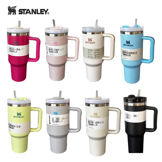 Stanley 30oz/40oz Insulated Tumbler With Lid and Straw Stainless Steel Tumbler with Handle Vacuum Leak Proof Tumbler