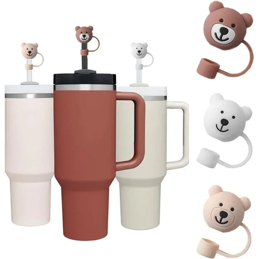 Cute bear Straw Covers for Stanley Cups