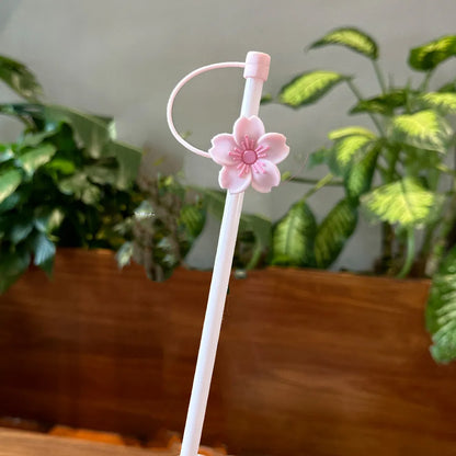 Flower and Bear Straw Cover Toppers for Tumbler Straws