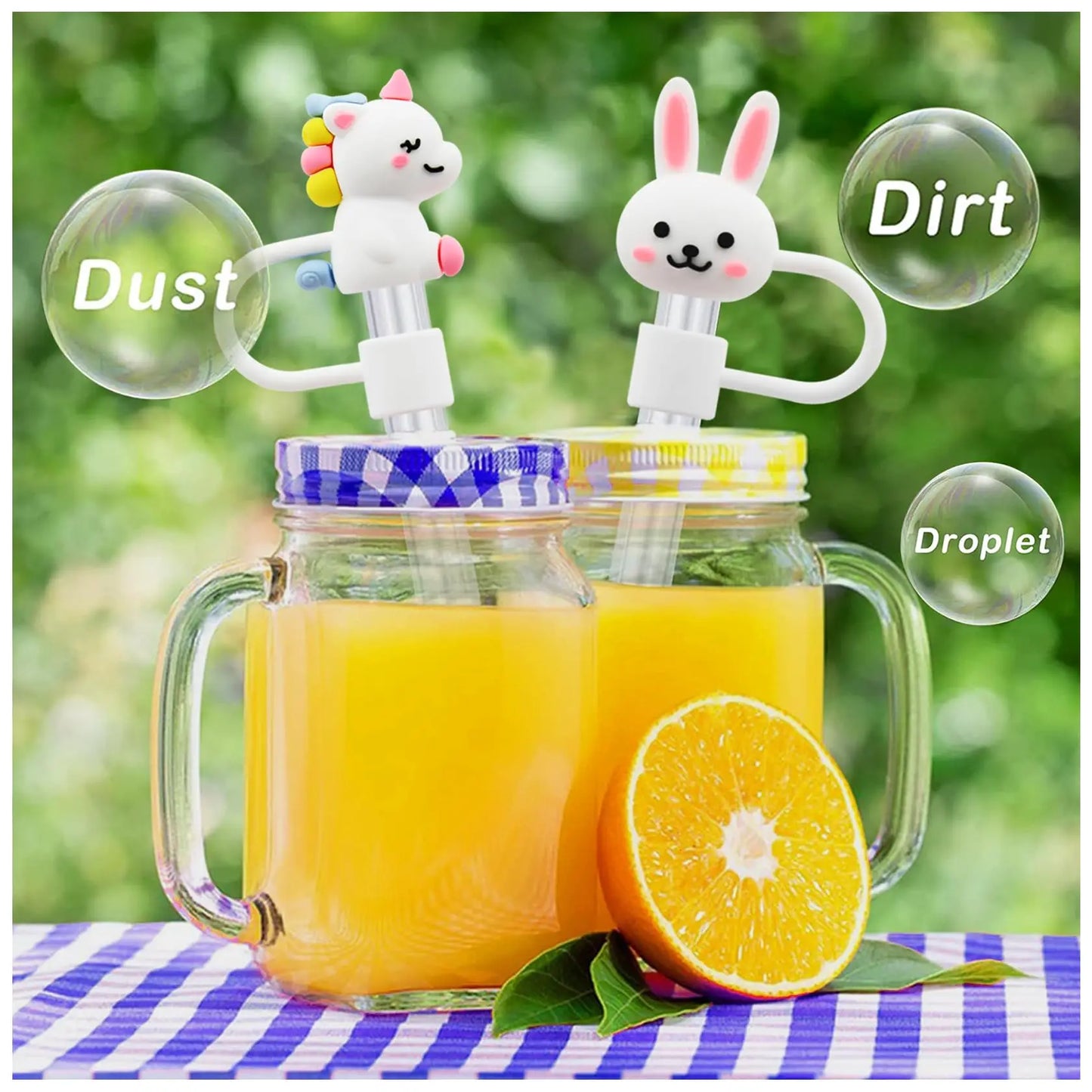 Animals Straw Cover Toppers for Tumblers and Stanley Straws
