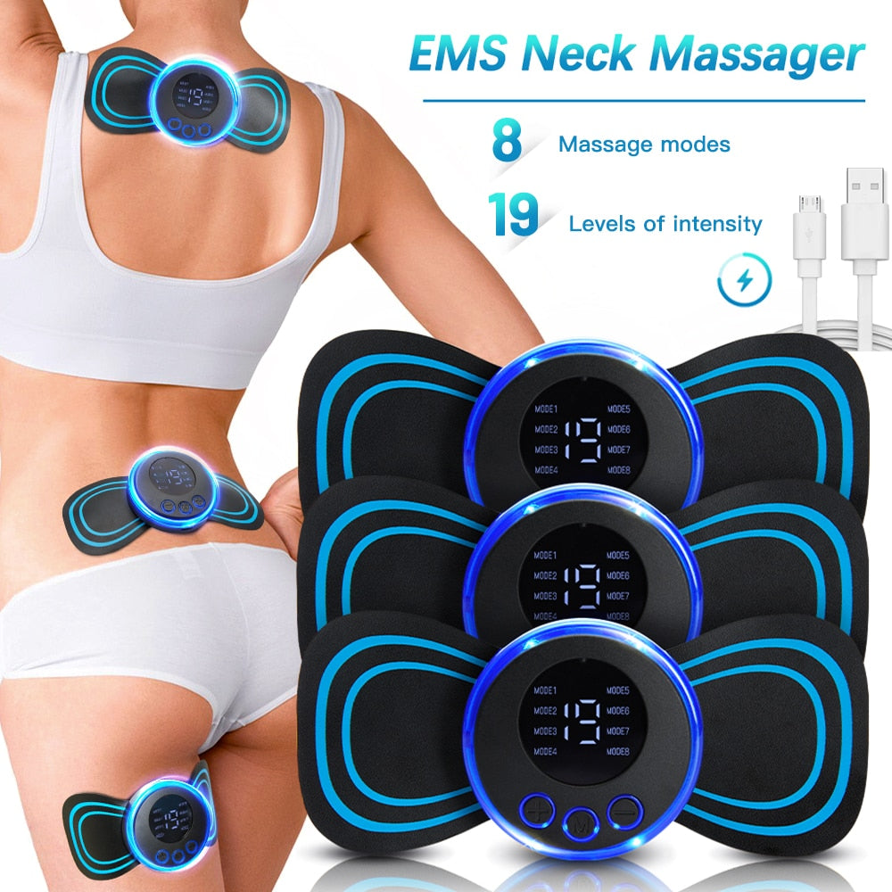Neck Massage Patch - Portable and Mini Microcurrent Electric Massager   Electric Full Body Massage Tool for Arms, Breasts, Neck, Shoulders, Legs  A/v : : Health, Household & Personal Care